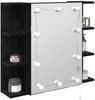 vidaXL Spiegelschrank mit Regal Schwarz Eichen-Optik 70 x 16,5 x 60 cm 886233 Bild 3