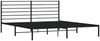 vidaXL Bettgestell mit Kopfteil Metall Schwarz 183x213 cm 352324 Bild 3