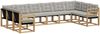 vidaXL Outdoor-Sofagarnitur mit Kissen 10 pcs Weiß und Hellgrau 3389897 Bild 2