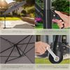 tectake Ampelschirm Sonnenschirm mit Winddach, Inkl. Schutzhülle, Ø 350 cm, Balkonschirm Ciccio, für Außen in Grau, leichtgängiger Mechanismus, stufenlos verstellbarer Neigungswinkel Bild 3