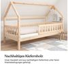 Ehrenkind® Hausbett | Kinderbett mit abnehmbaren Rausfallschutz aus Massivholz FSC zertifziert inkl. Lattenrost & Schubladen | Hausbett 90x200 | Kinderbett 90x200 Natur Bild 4