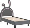 vidaXL Kinderbettgestell mit Kopfteil Hellgrau 70 x 140 cm PU 42011190 Bild 4