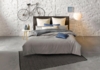 fleuresse 'Colours' Bettwäsche-Set, 2-teilig, Mako-Satin (100% Baumwolle), 135x200 cm + 80x80 cm, Steingrau