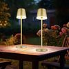 LED Solar Tischleuchte, gold, 2 Höhen möglich, H 41 cm Bild 3