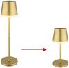 LED Solar Tischleuchte, gold, 2 Höhen möglich, H 41 cm Bild 5