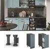 Apothekerschrank R-Line Blau-Grau 30 cm ohne Arbeitsplatte Vicco Bild 2