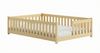 Kids Collective Kinderbett Bodenbett mit Rausfallschutz & Lattenrost Montessori Betten Kinder (Verfügbare Größen: 80 x 160, 80 x 180, 90 x 190, 90 x 200, 120 x 200, 140 x 200 cm), Jugendbett Einzelbett Kiefer Natur 140x200 cm Bild 2