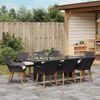 vidaXL Garten Essgruppe mit Kissen 9 pcs Schwarz Poly-Rattan 3261622 Bild 4