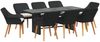 vidaXL Garten Essgruppe mit Kissen 9 pcs Schwarz Poly-Rattan 3261622 Bild 2