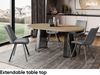 MEBLINI Esstisch Rund Ausziehbar aus Metall - 100-176x77cm - LAMORE - Gold Craft Eiche/Schwarz Matt - Loft - Esszimmertisch Modern - Küchentisch - Ausziehtisch - Round Dining Table - Esszimmertische Bild 3