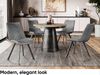 MEBLINI Esstisch Rund Ausziehbar aus Metall - 100-176x77cm - LAMORE - Gold Craft Eiche/Schwarz Matt - Loft - Esszimmertisch Modern - Küchentisch - Ausziehtisch - Round Dining Table - Esszimmertische Bild 2