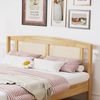 Rattanbett 160x200cm Jugendbett Erwachsenenbett Doppelbett Kiefer Rattan Naturstil Bild 5