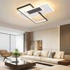ZMH LED Deckenleuchte Wohnzimmer Dimmbar Deckenlampe Schwarz und Weiß Treppenhaus 58W, Augenschutz, Einfache Installation, LED fest integriert, 3000-6500K, Modern Geometrische Schlafzimmerlampe mit Fernbedienung Büro Bild 2