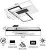 ZMH LED Deckenleuchte Wohnzimmer Dimmbar Deckenlampe Schwarz und Weiß Treppenhaus 58W, Augenschutz, Einfache Installation, LED fest integriert, 3000-6500K, Modern Geometrische Schlafzimmerlampe mit Fernbedienung Büro Bild 3