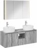 vidaXL Badezimmerschrank-Set 4 pcs Grau Sonoma Holzwerkstoff 3406468 Bild 2