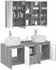 vidaXL Badezimmerschrank-Set 4 pcs Grau Sonoma Holzwerkstoff 3406468 Bild 3