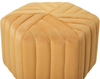 Pouf senfgelb sechseckig MURIETTA Bild 4