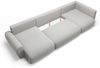 Wohnlandschaft Schlafsofa GALAN Stoff Poso Grün Ottomane Links Bild 3