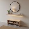 Levandeo® Wandregal, Wandboard Bobby 100cm Kernbuche Wandregal Regal Board Bord Bild 4