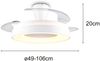 LED Deckenleuchte VANSBRO mit Ventilator und Fernbedienung Ø 49cm - max. 106cm Bild 4