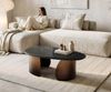 Couchtisch Marvello 100x50 cm Marmor Schwarz Silber Metall Gold Ombre Bild 2