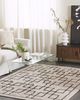 Teppich Baumwolle beige 160x230 cm geometrisches Muster Kurzflor TURHAL Bild 3