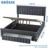 HAUSS SPOLE Polsterbett als Einzelbett und Doppelbett erhältlich,Stauraumbett mit Schubladen (160×200 Doppelbett Boxspringbett Jugendbett mit Stauraum und Lattenrostkonstruktion), Funktionbett mit Lattenrostkonstruktion,mit Matratze Bild 4