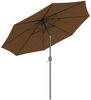 Outsunny Sonnenschirm Marktschirm mit Handkurbel, LxB: 295x295 cm, Gartenschirm, Knickschirm, Stahl, 180,m² Polyester, Braun, Ø2,95 x 2,5 m Bild 2