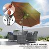 Outsunny Sonnenschirm Marktschirm mit Handkurbel, LxB: 295x295 cm, Gartenschirm, Knickschirm, Stahl, 180,m² Polyester, Braun, Ø2,95 x 2,5 m Bild 4