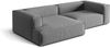 Micadoni Ecksofa Nuria 4-Sitzer Links Samt Grau Bild 3