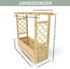 Hochbeet mit Rankgitter THAO - Inkl. Vlies & Handschuhe | Pflanzkasten mit Rankhilfe Blumenkasten für Kletterpflanzen hängende Körbe Pflanzgefäß aus Holz, 98cm Breit Bild 2