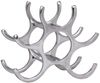 Weinregal Design 24 cm für 6 Flaschen Aluminium Silber Bild 2