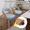 LVHOM Esszimmerstuhl 360° drehbar, 2er Set, Polsterstuhl aus Leinen und Massivholz, Küchenstuhl gepolstert, ergonomischer Schalenstuhl mit Armlehne, bis 150 kg Bild 4