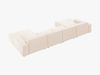 Micadoni 'Jodie' 6-Sitzer-Sofa, Panorama, Samtstoff, Beinfarbe Black Plastic, Helles Beige Bild 3