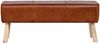 Leder Bank MAXIMO Cognac ca. L120cm Turnbock Sitzbank Turnhocker Echtleder Bild 3
