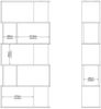 Dmora Bücherregal Arg, Büroregal, Mobiler Buchhalter, Bücherbrett, 80x30 h174 cm, Eiche und Weiß Bild 3