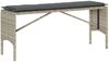 vidaXL 3-tlg. Garten-Essgruppe mit Kissen Hellgrau Poly Rattan 4104186 Bild 5