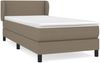 vidaXL Boxspringbett mit Matratze Taupe 80x200 cm Stoff 3126041 Bild 2