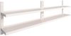 vidaXL Schweberegale mit 2 Böden 2 Stk. Edelstahl 300x30 cm 3055901 Bild 2