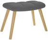 vidaXL Schaukelstuhl mit Fußhocker Dunkelgrau Stoff 4016801 Bild 5