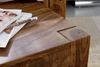 3er Set Satztisch Massiv-Holz Sheesham Wohnzimmer-Tisch Landhaus-Stil Beistelltisch dunkel-braun Naturholz Bild 5