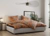 Mako Satin Bettwäsche Rost Design orange / braun Garnitur 200x220 + 2x 80x80 Bild 2