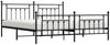 vidaXL Bettgestell mit Kopf- und Fußteil Metall Schwarz 193x203 cm 353561 Bild 5