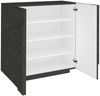 Dmora Schuhregal Apetta, Mehrzweckschrank mit 2 Türen, Schuhregal für den Eingangsbereich, 100 % Made in Italy, 81 x 38 x 86 cm, Schiefer mit Details, Bild 5