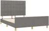 vidaXL Polsterbett mit Kopfteil Stoff Dunkelgrau 140x190 cm Bild 4