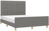 vidaXL Polsterbett mit Kopfteil Stoff Dunkelgrau 140x190 cm Bild 3