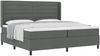 vidaXL Boxspringbett mit Matratze Dunkelgrau 200 x 200 cm Stoff 3341603 Bild 2