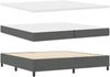 vidaXL Boxspringbett mit Matratze Dunkelgrau 200 x 200 cm Stoff 3341603 Bild 5