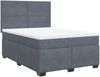 vidaXL Boxspringbett mit Matratze Dunkelgrau 160x200 cm Samt 3293249 Bild 3