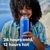 HYDRO FLASK - Wide Mouth Trinkflasche 1180ml (40 oz) - Isolierte Wasserflasche aus Edelstahl - Sportflasche mit auslaufsicherem Flex Cap-Deckel & Gurt - Thermoflasche Spülmaschinenfest - Surf Bild 3